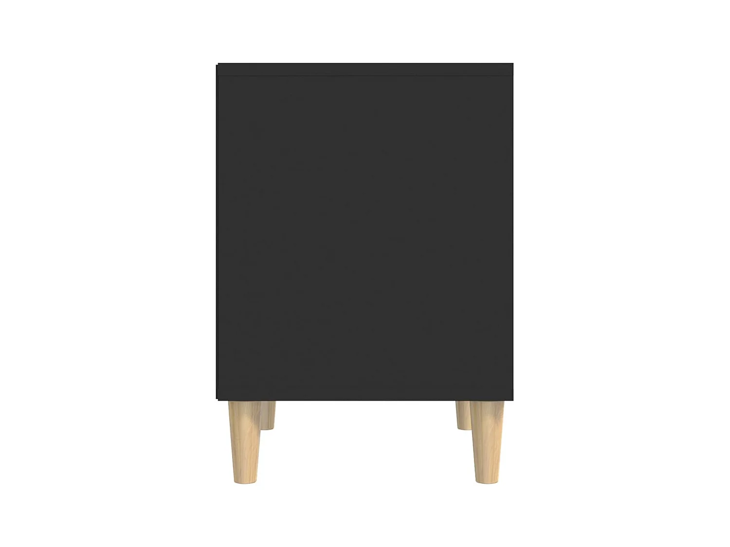 Tables de chevet lot de 2 avec compartiments ouverts Noir 40x35x50 cm