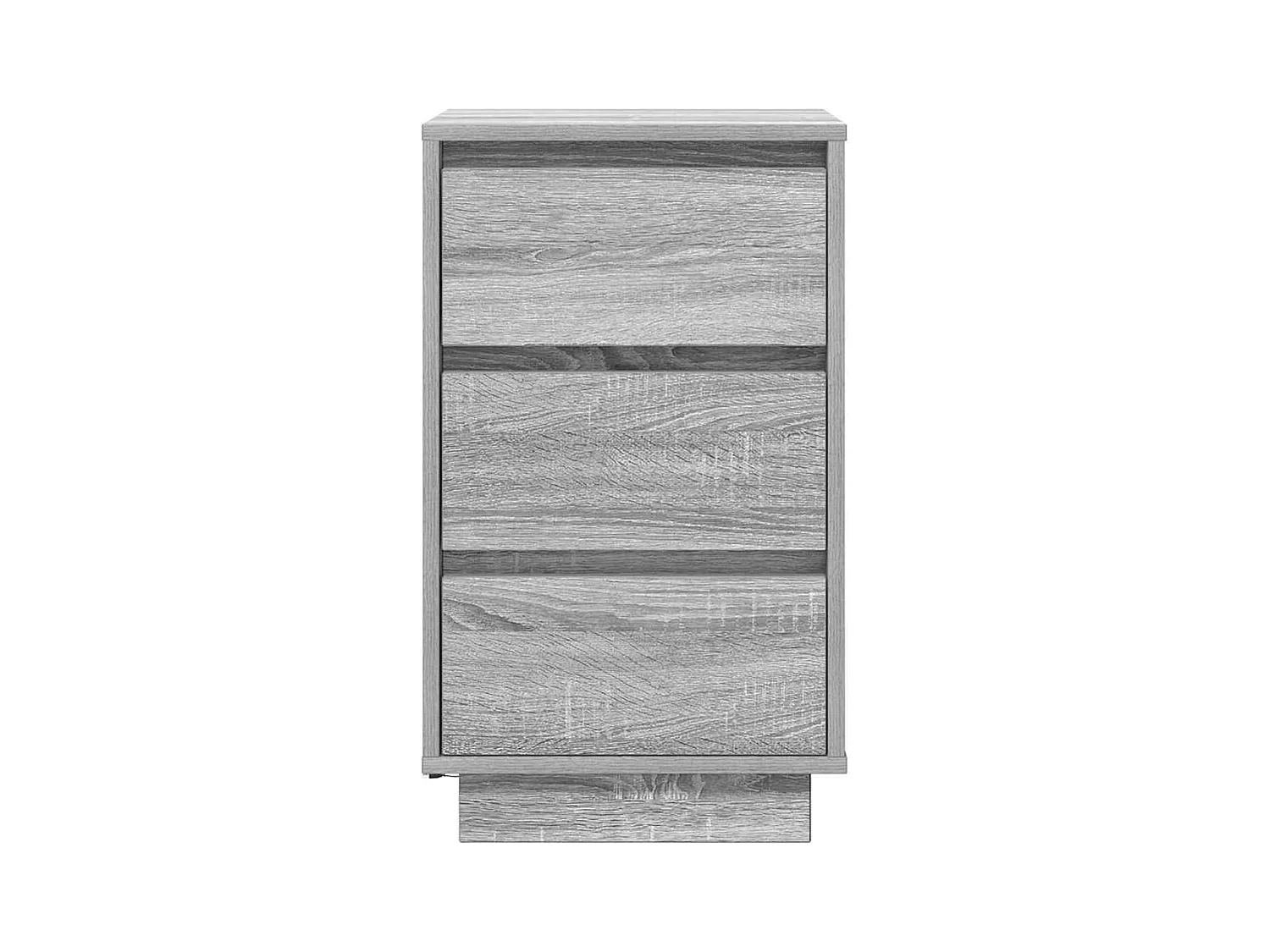 Table de chevet Étroite-Table d'appoint avec Éclairage LED sonoma gris 38x34x65 cm