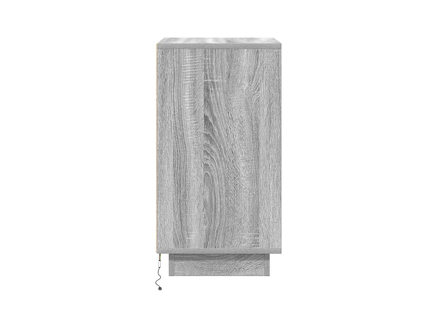 Table de chevet Étroite-Table d'appoint avec Éclairage LED sonoma gris 38x34x65 cm