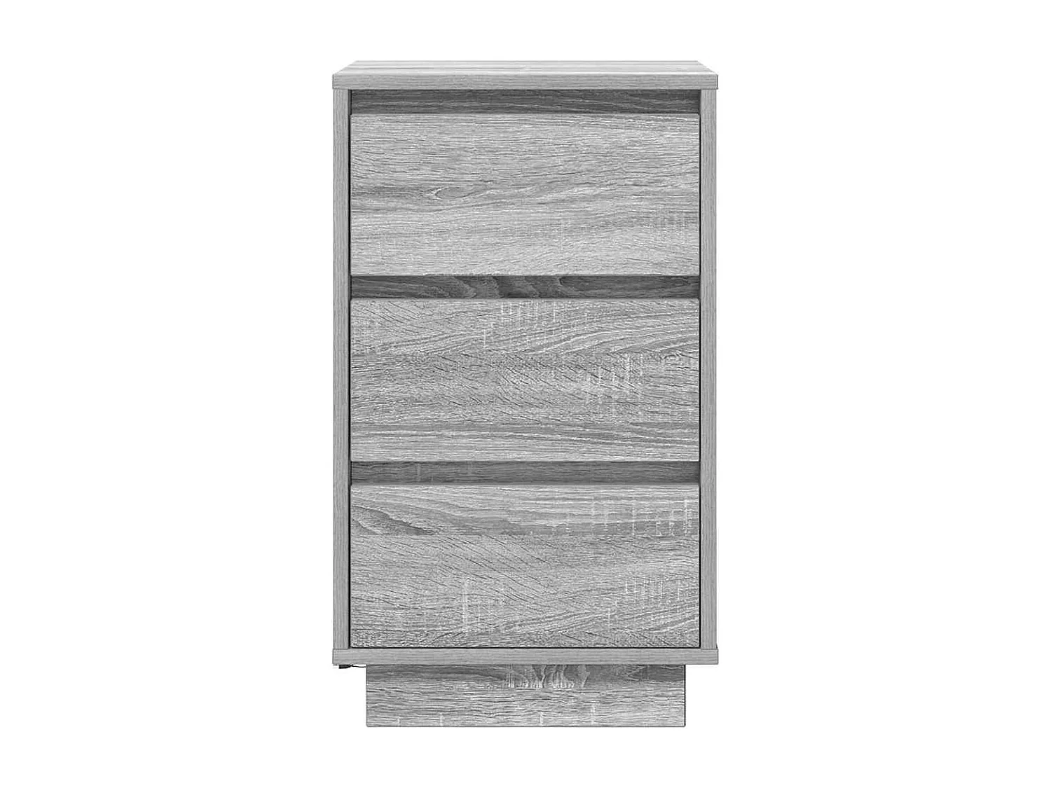 Table de chevet Étroite-Table d'appoint avec Éclairage LED sonoma gris 38x34x65 cm