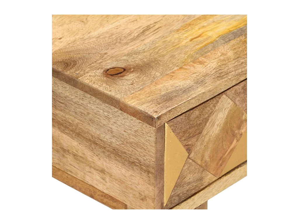 Mesita de noche | Mesilla de noche de madera maciza de mango 43x30x58 cm