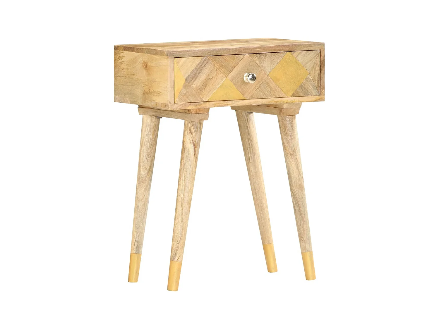 Mesita de noche | Mesilla de noche de madera maciza de mango 43x30x58 cm