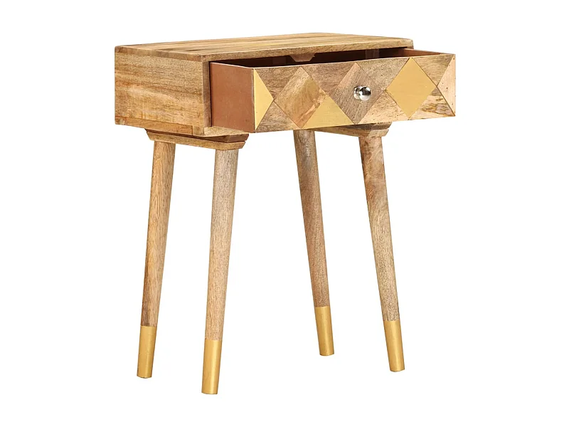 Nachtkastje | Bijzettafel Modern | Opbergkastje 43x30x58 cm massief mangohout