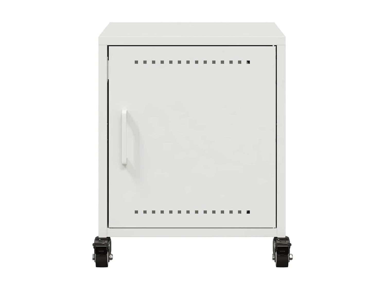 Mesitas de noche | Mesilla de noche 2 unidades acero blanco 36x39x43,5 cm