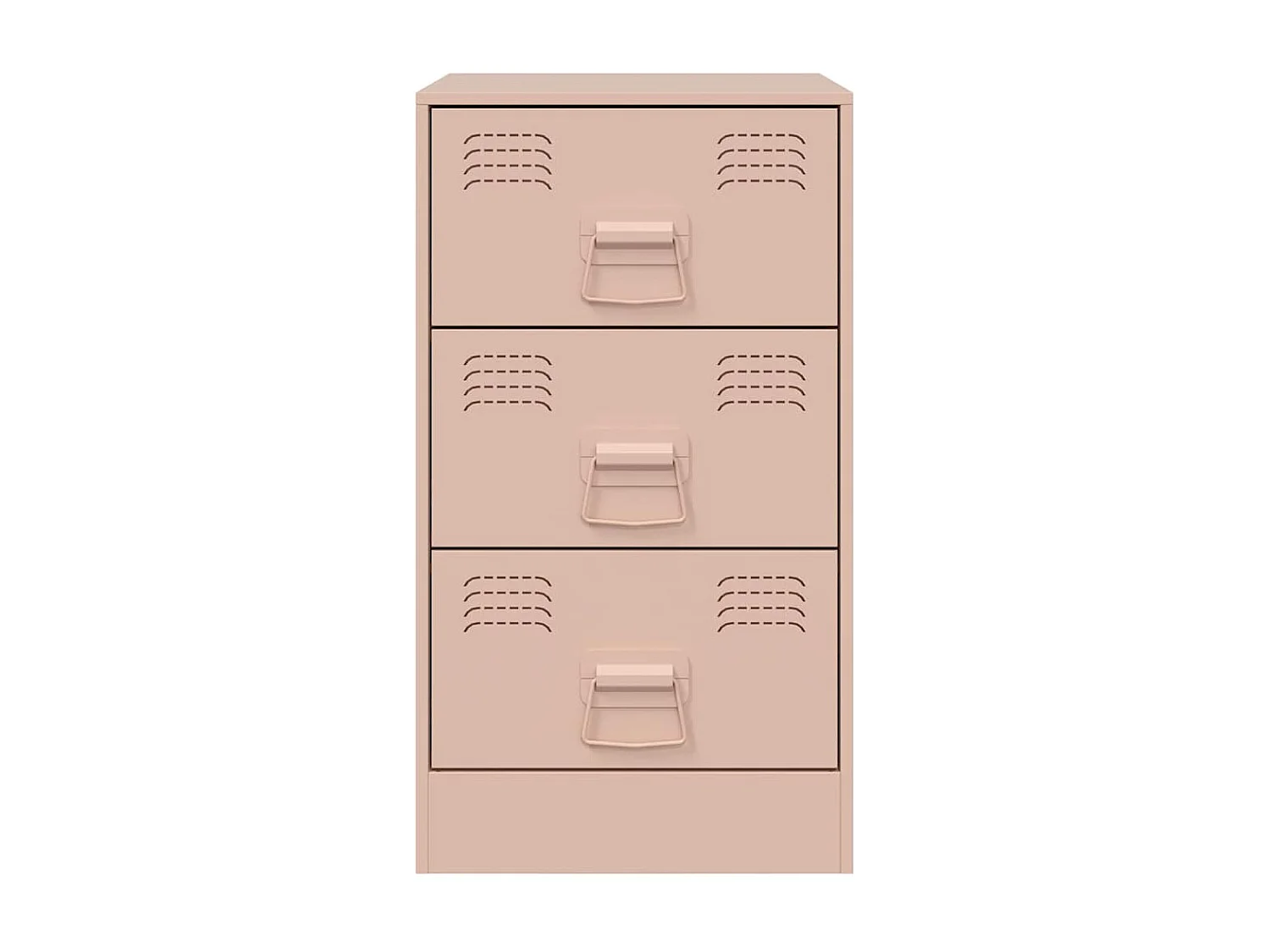 Mesita de noche | Mesilla de noche acero rosa 34,5x39x62 cm