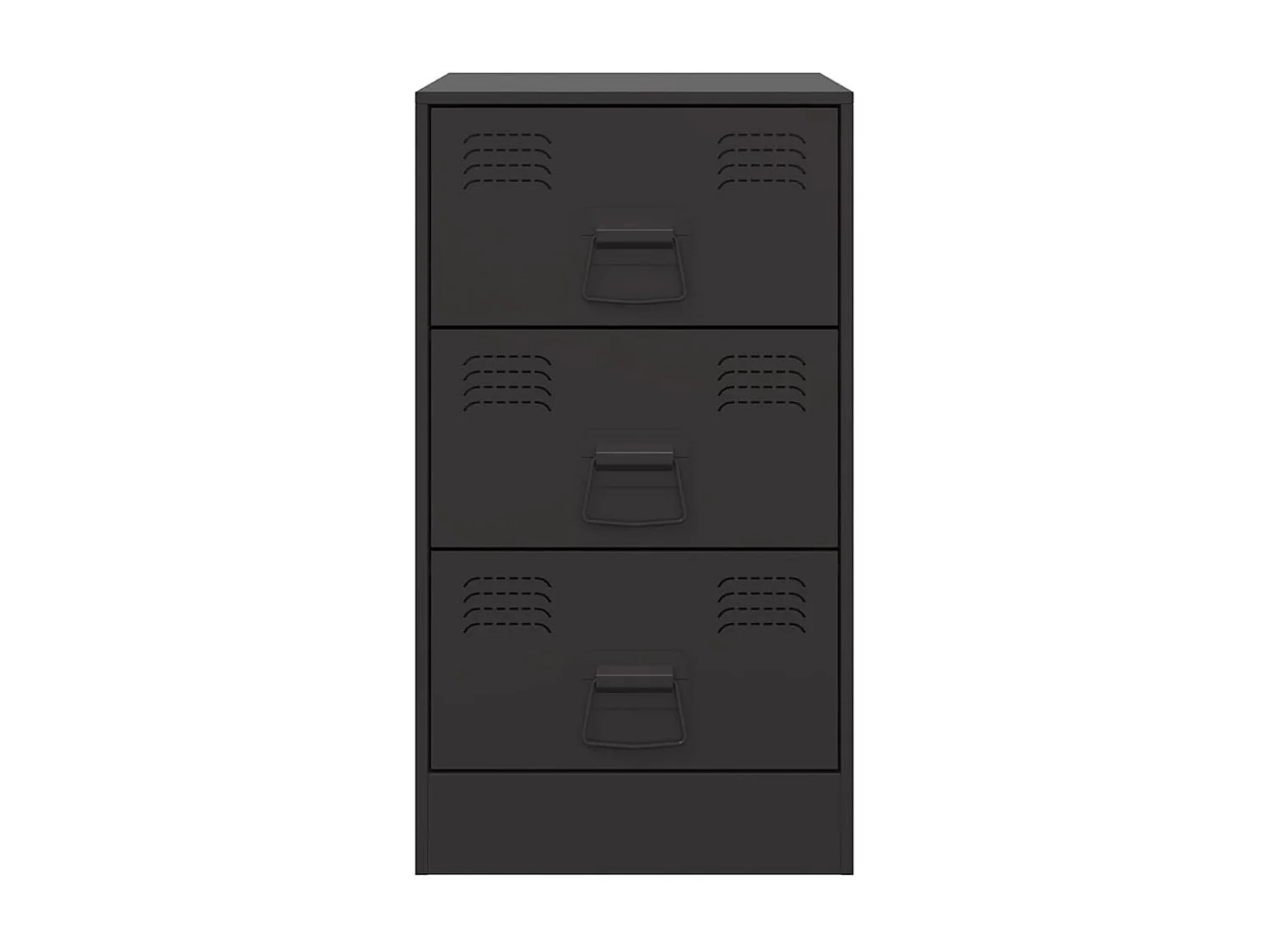 Nachttisch-Beistelltisch-Nachtschrank Schwarz 34,5x39x62 cm Stahl SHL63974