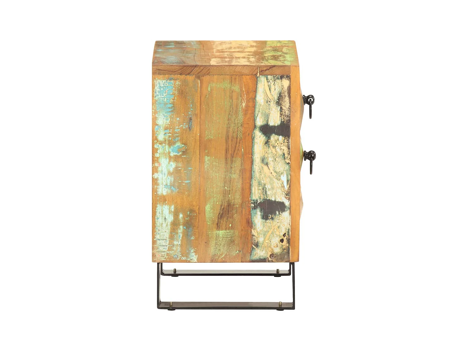 Mesita de noche | Mesilla de noche de madera maciza reciclada 40x30x50 cm