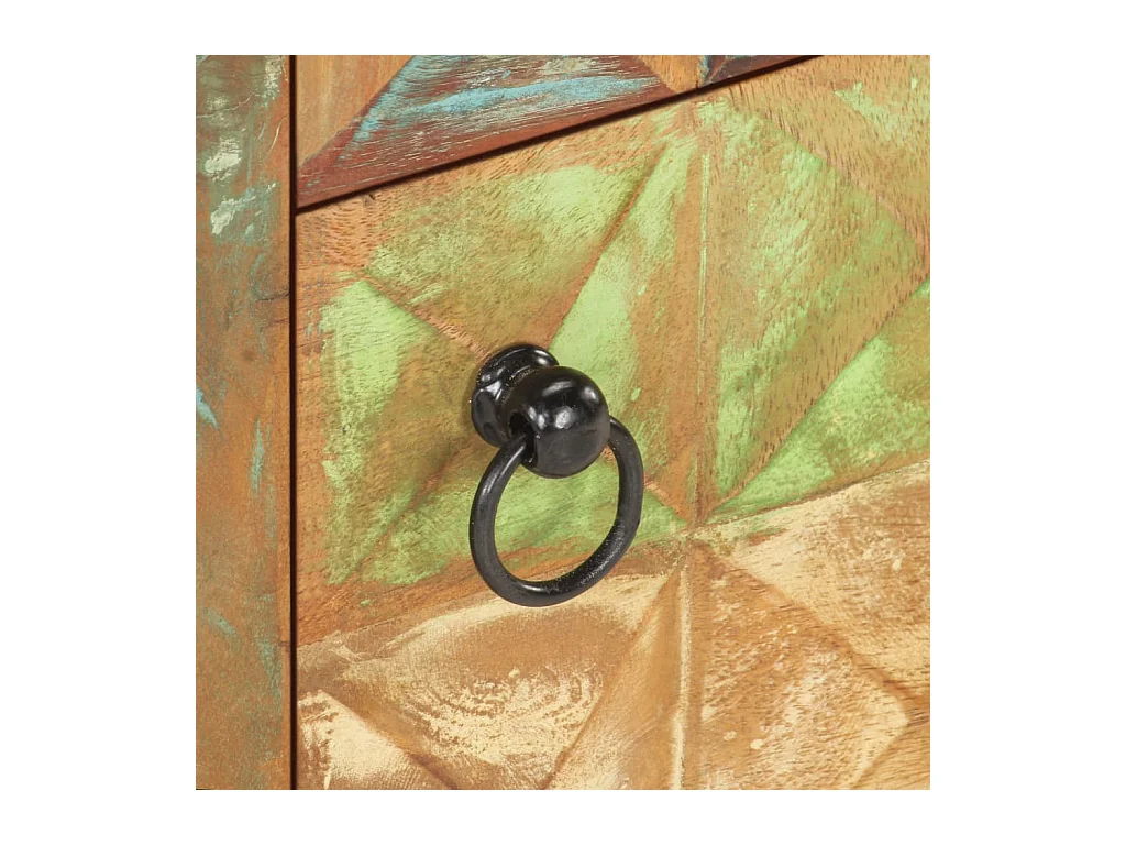 Mesita de noche | Mesilla de noche de madera maciza reciclada 40x30x50 cm