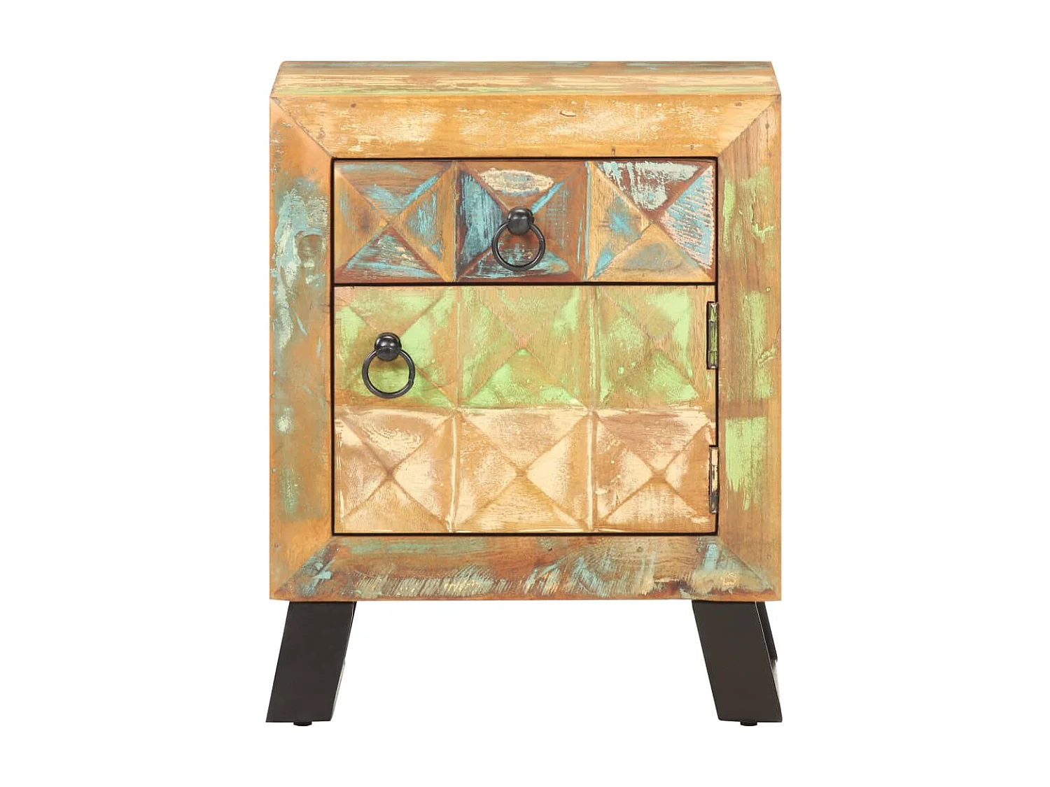 Nachttisch-Beistelltisch 40x30x50 cm Recyceltes Massivholz SHL68806