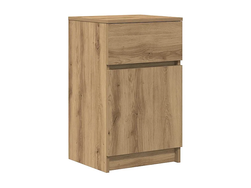 Mesa de Cabeceira | Criado-mudo Moderno 39x35x65 cm derivados madeira carvalho artisiano