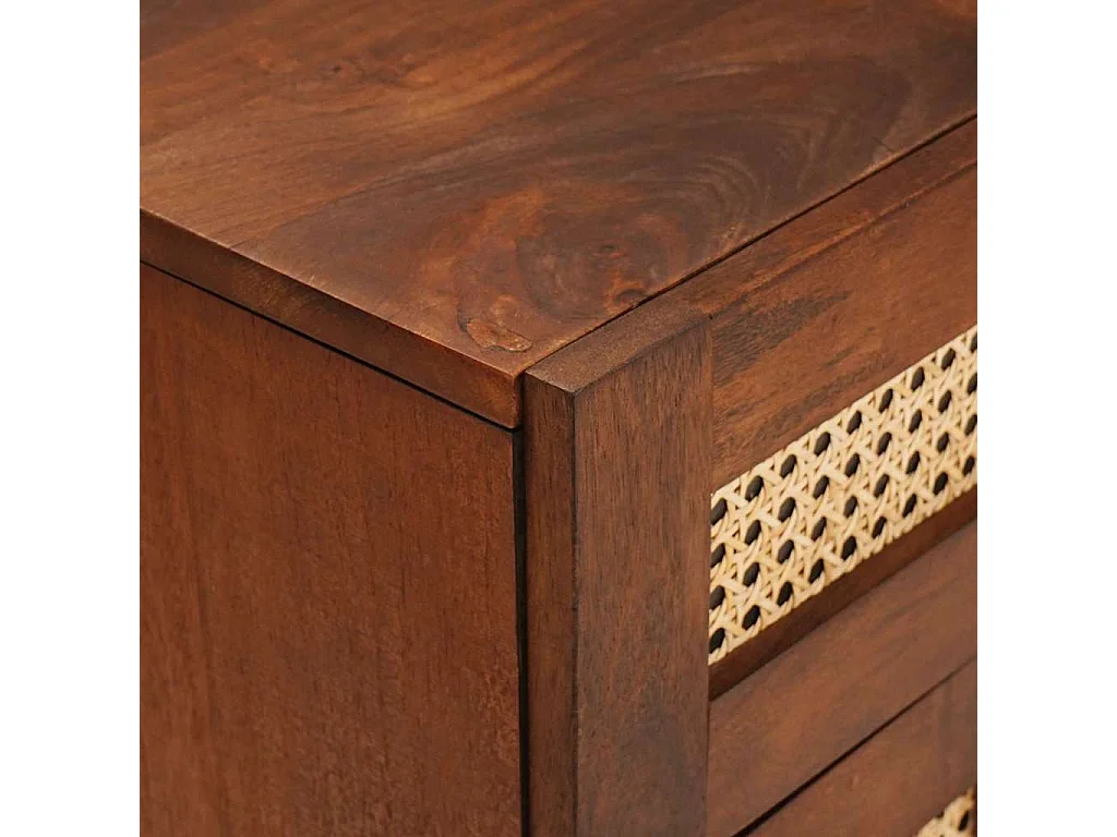 Mesas de noche | Mesa auxiliar | Mesita de noche con cajón Marrón 50x33x60 cm