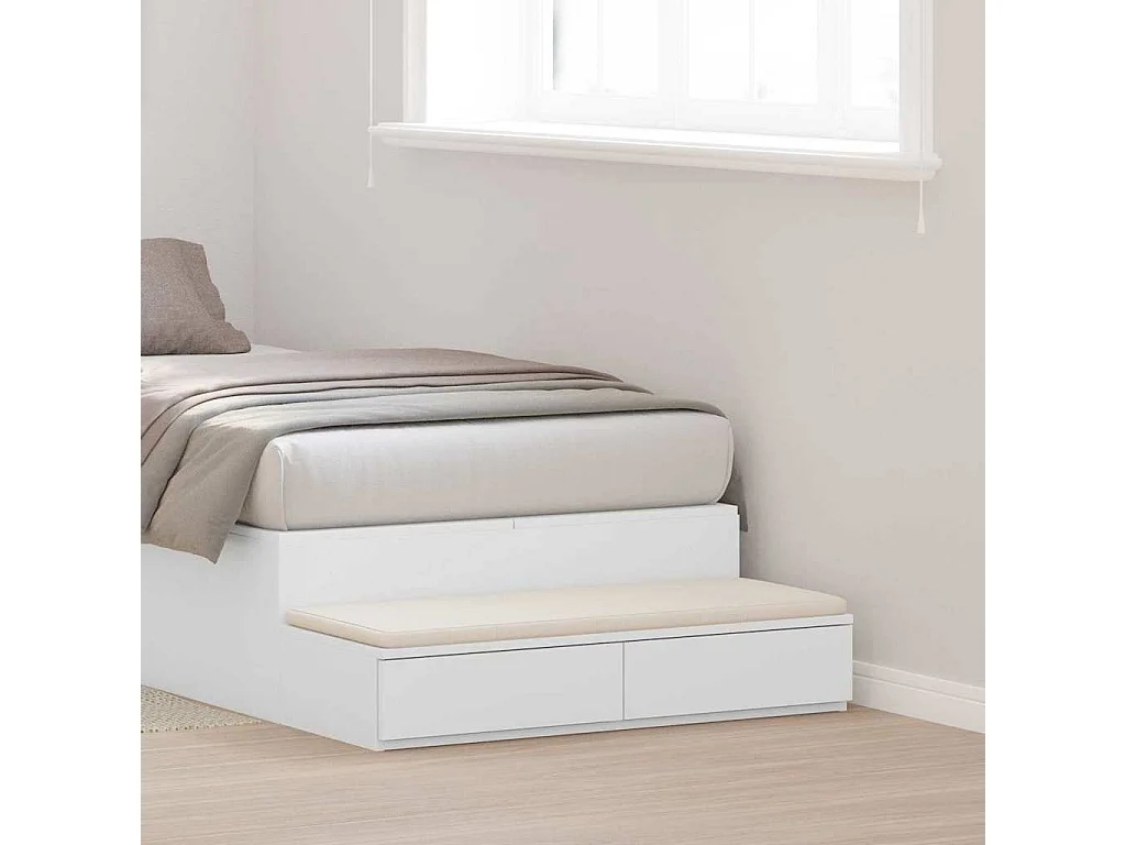 Cajones de cama Blanco 75x36.5x16.5 cm Madera contrachapada