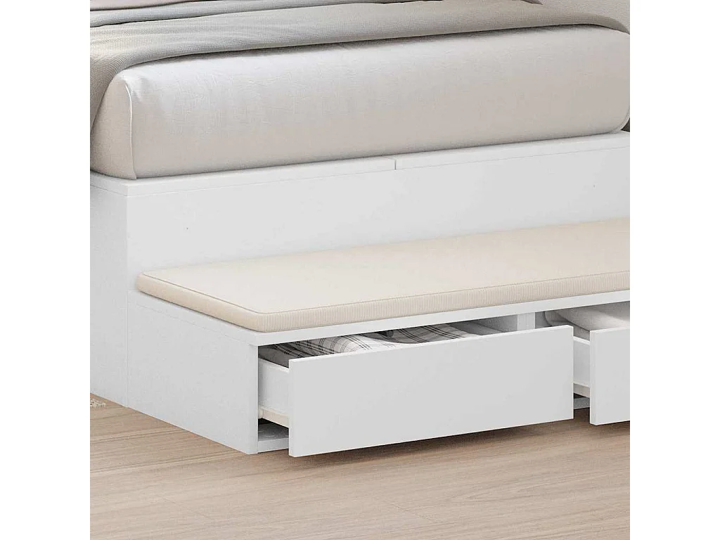 Cajones de cama Blanco 75x36.5x16.5 cm Madera contrachapada