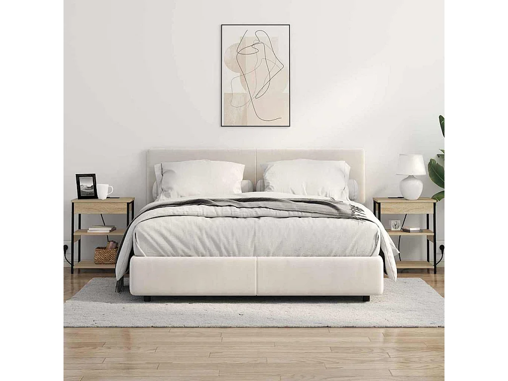 Mesita de Noche | Armario de Noche | Mesa auxiliar Roble Sonoma Madera contrachapada