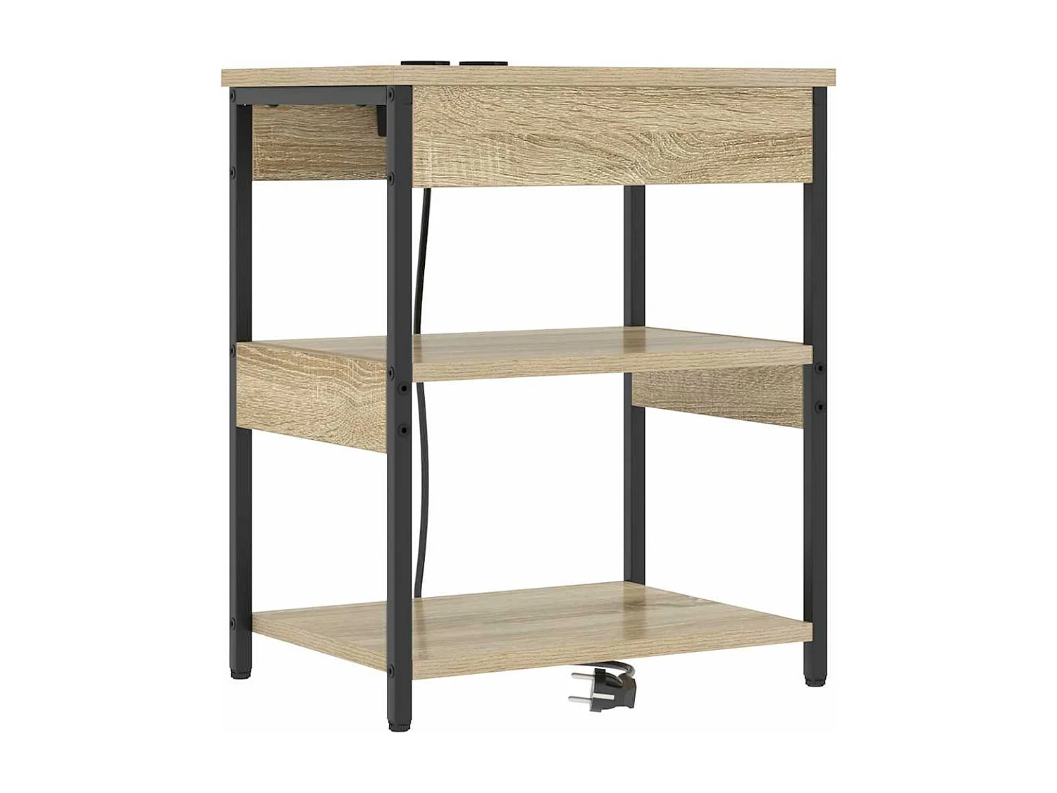 Mesita de Noche | Armario de Noche | Mesa auxiliar Roble Sonoma Madera contrachapada