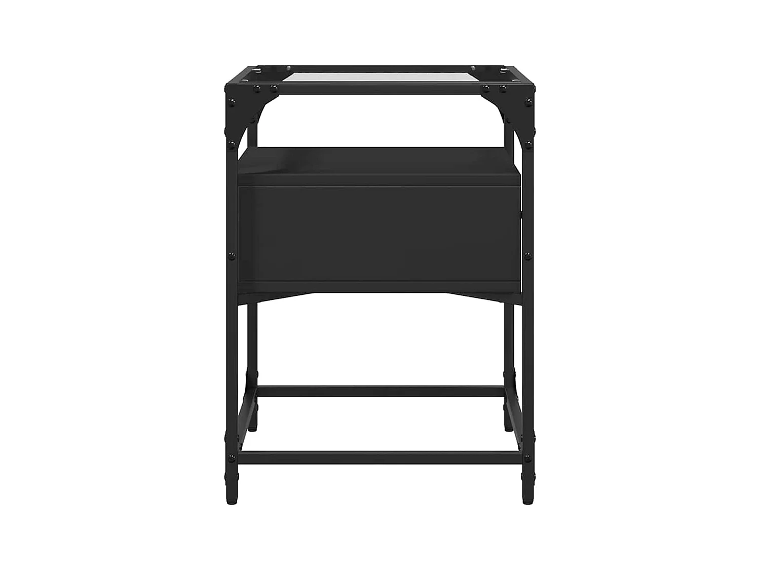 Mesitas de noche | Mesilla de noche 2 uds madera de ingeniería negro 40x30x50 cm