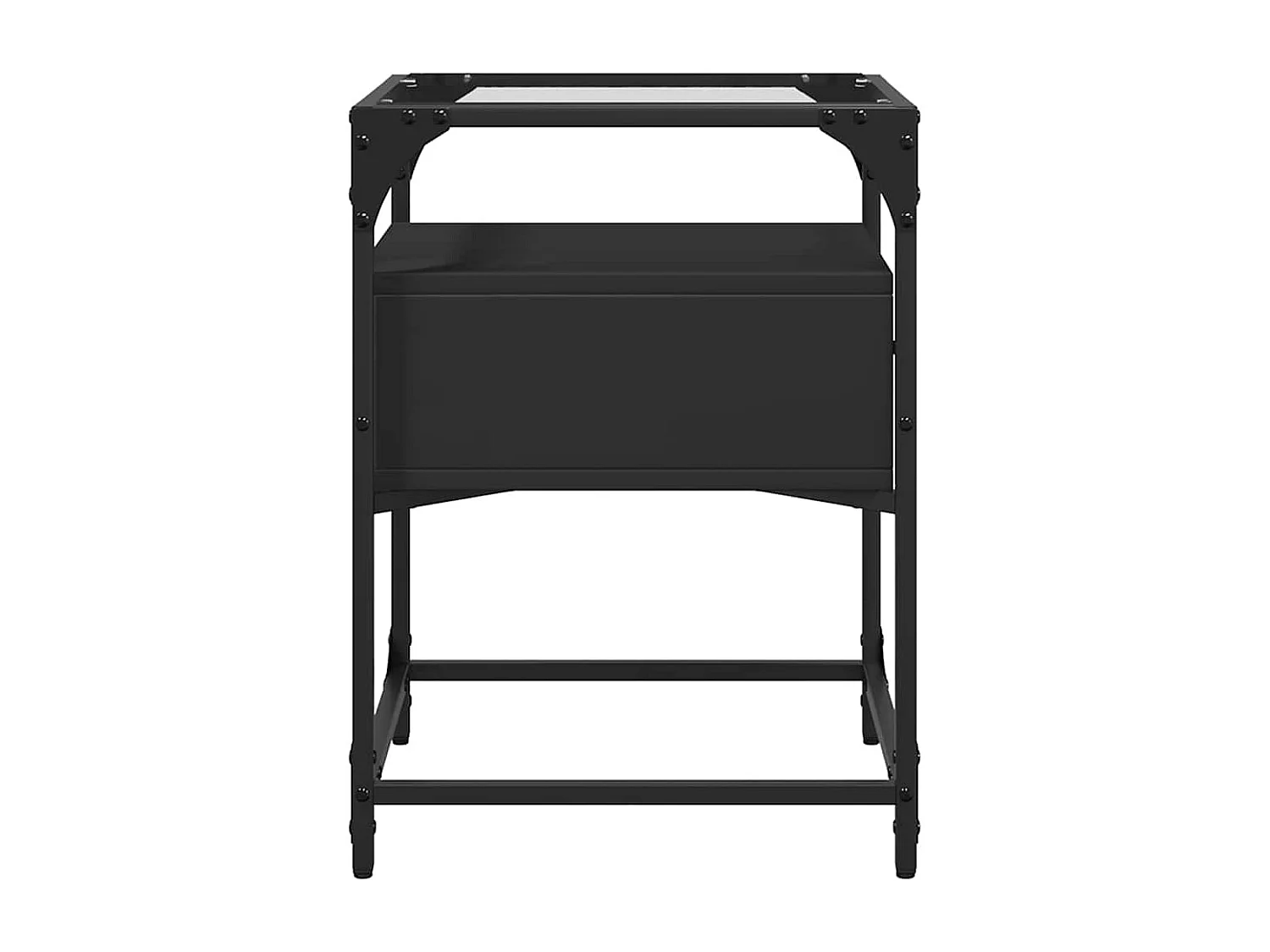 Mesitas de noche | Mesilla de noche 2 uds madera de ingeniería negro 40x30x50 cm