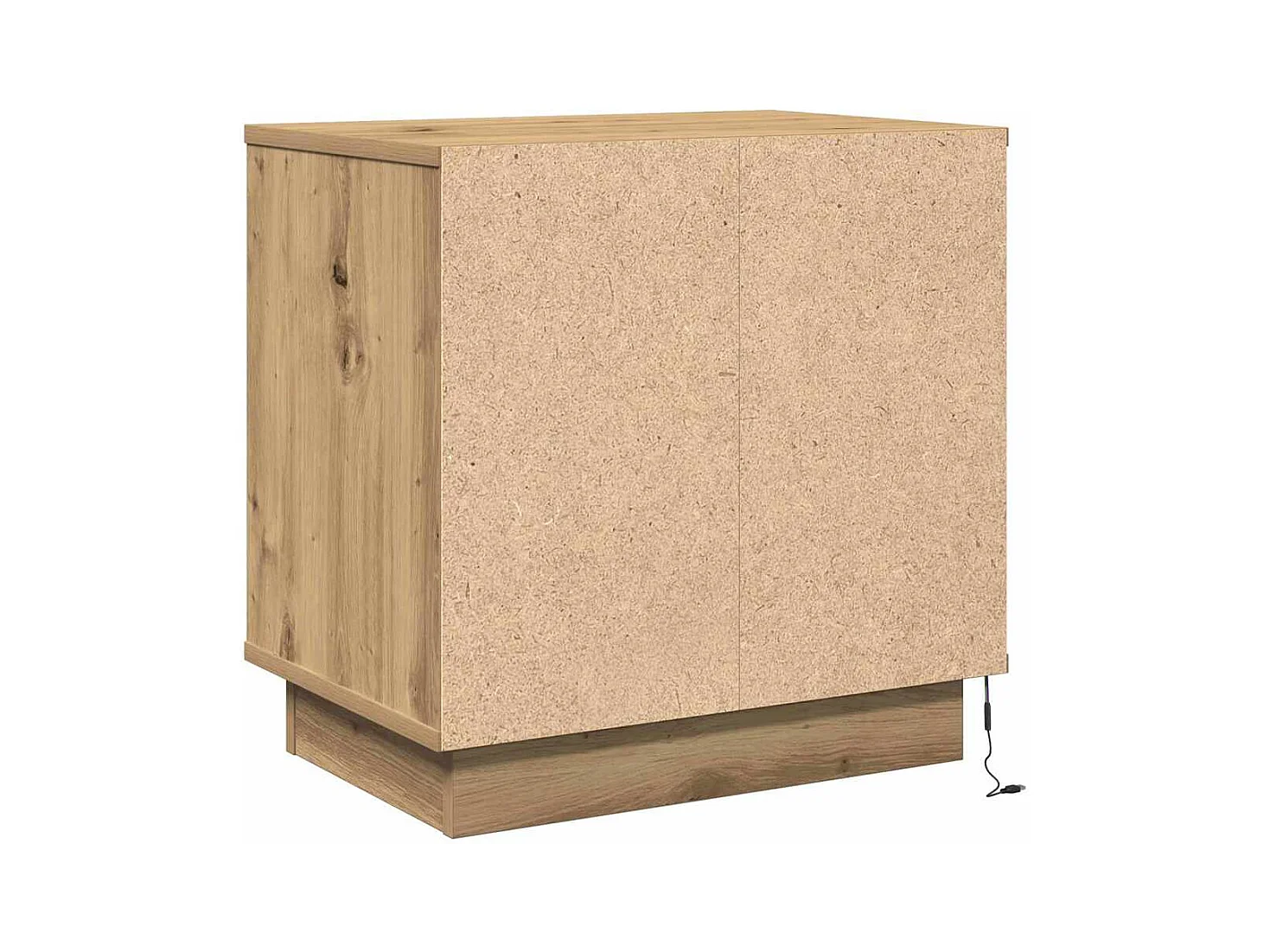 Mesita de Noche | Armario de Noche con cajón con Roble artisan 50x34.5x50 cm