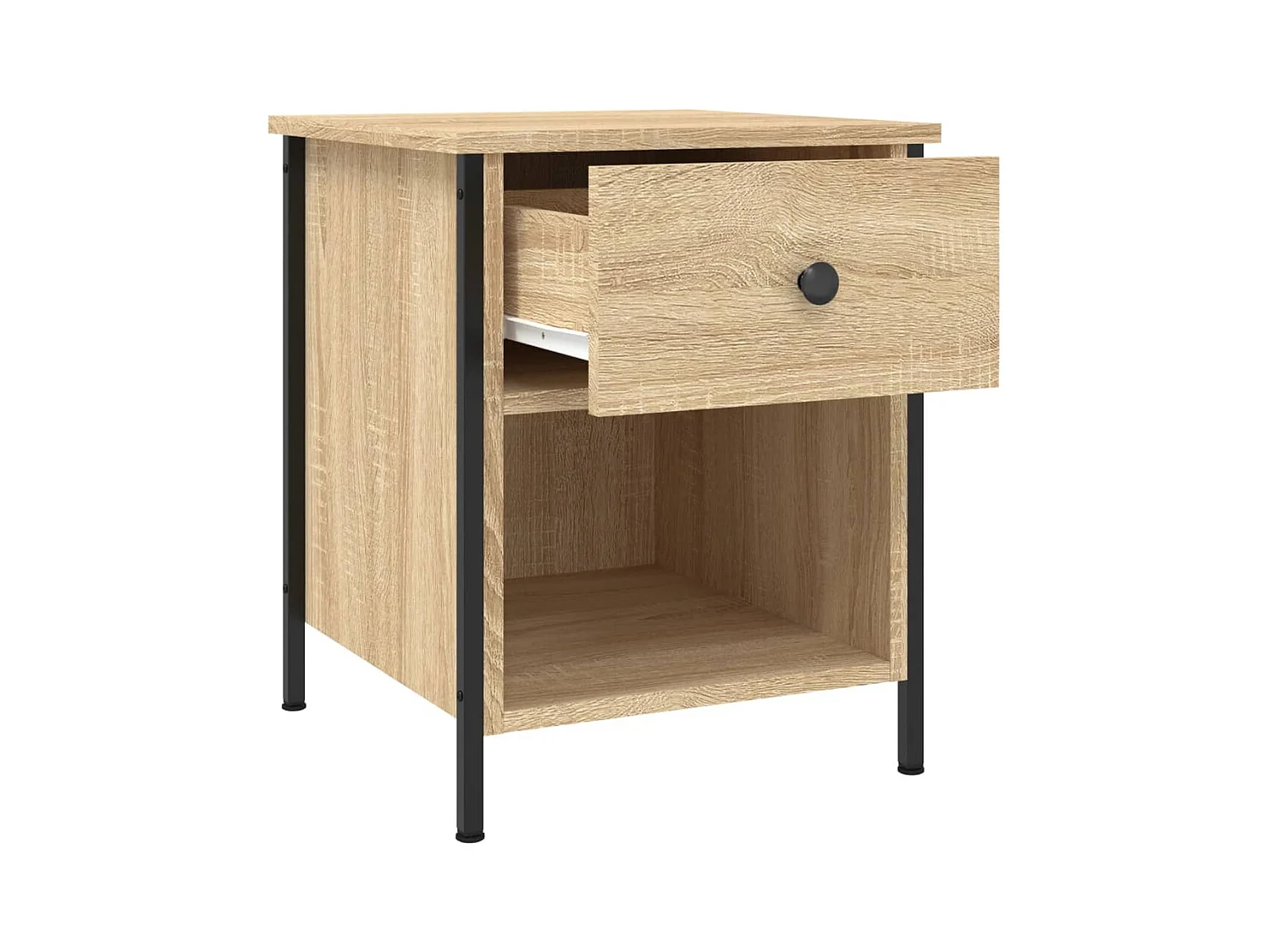 Mesitas de noche | Mesilla de noche 2 uds madera ingeniería roble Sonoma 40x42x50 cm