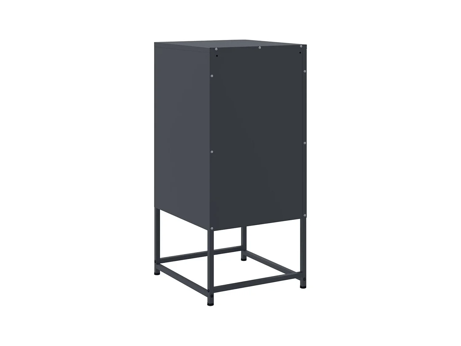 Table de chevet Étroite-Table d'appoint-Table de nuit anthracite 36x39x78 cm acier