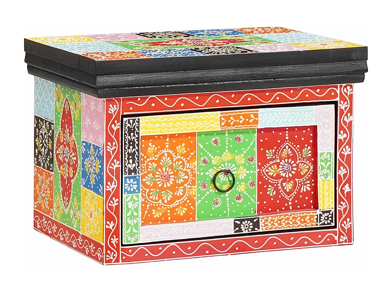 Mesita de Noche | Armario de Noche 2 uds con cajón Multicolor 40x30x28 cm