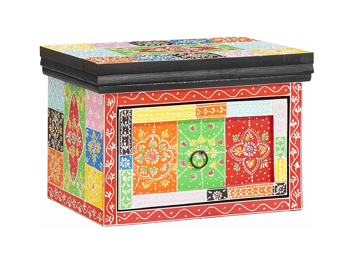 Mesita de Noche | Armario de Noche 2 uds con cajón Multicolor 40x30x28 cm