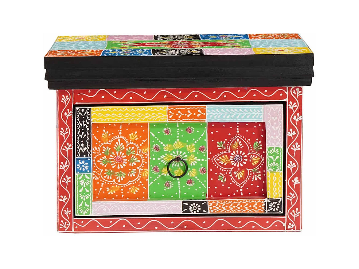 Mesita de Noche | Armario de Noche 2 uds con cajón Multicolor 40x30x28 cm