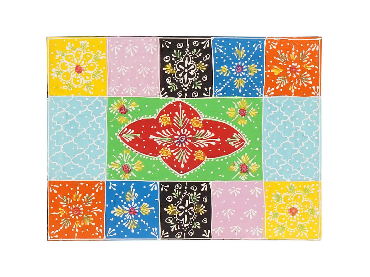 Mesita de Noche | Armario de Noche 2 uds con cajón Multicolor 40x30x28 cm