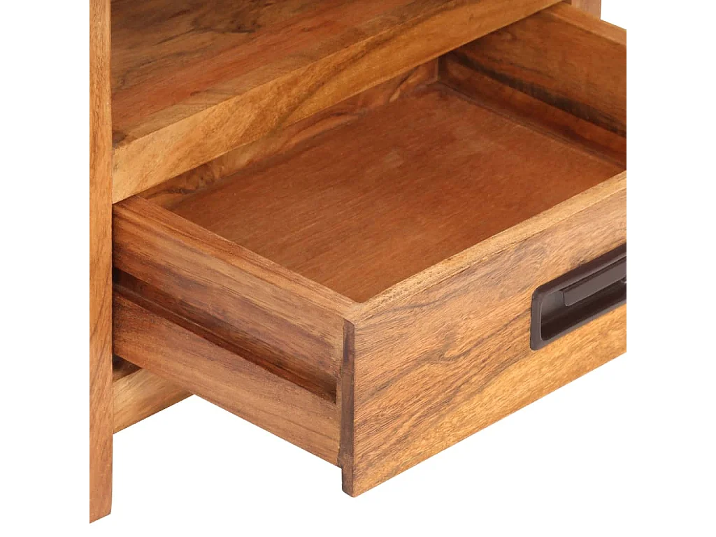 Nachttisch-Beistelltisch 40x30x60 cm Massivholz mit Honigfarbenem Finish SHL5638