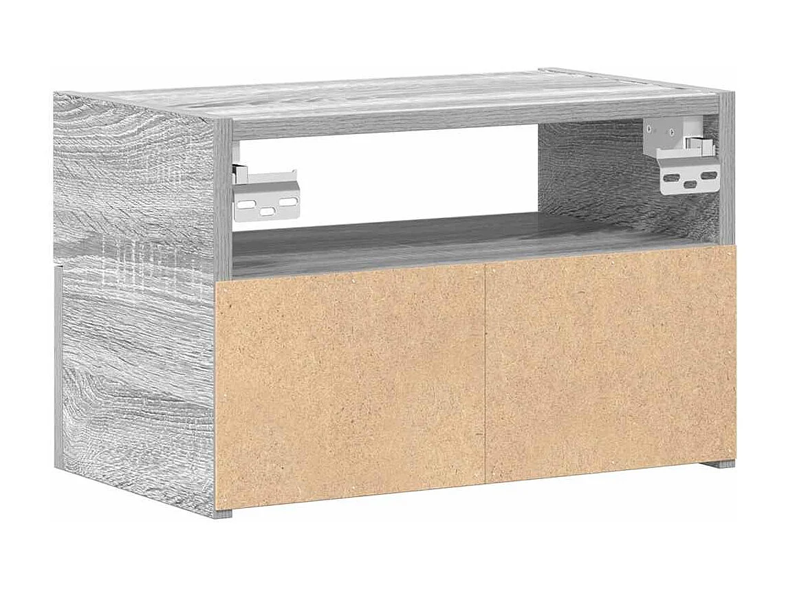 Mesita de noche | Mesilla de noche de pared color gris sonoma 45x26x28,5 cm