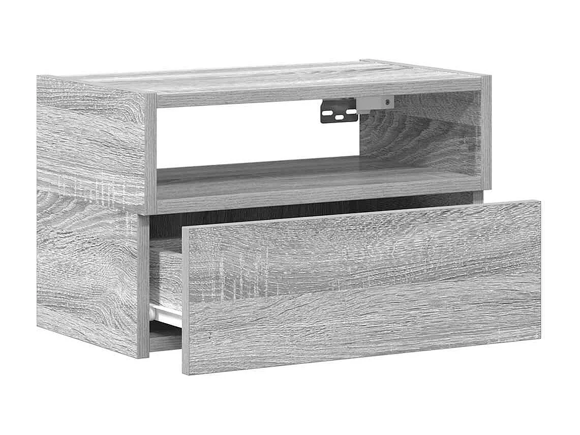 Nachttisch hängend | Wand-Nachttisch Grau Sonoma 45x26x28,5 cm SHL14696