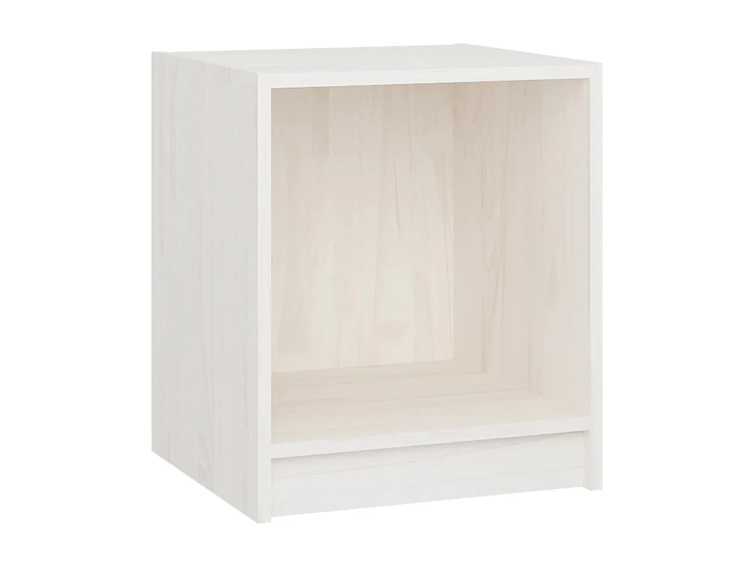 Mesita de noche | Mesilla de noche 2 uds madera de pino blanco 35,5x33,5x41,5 cm