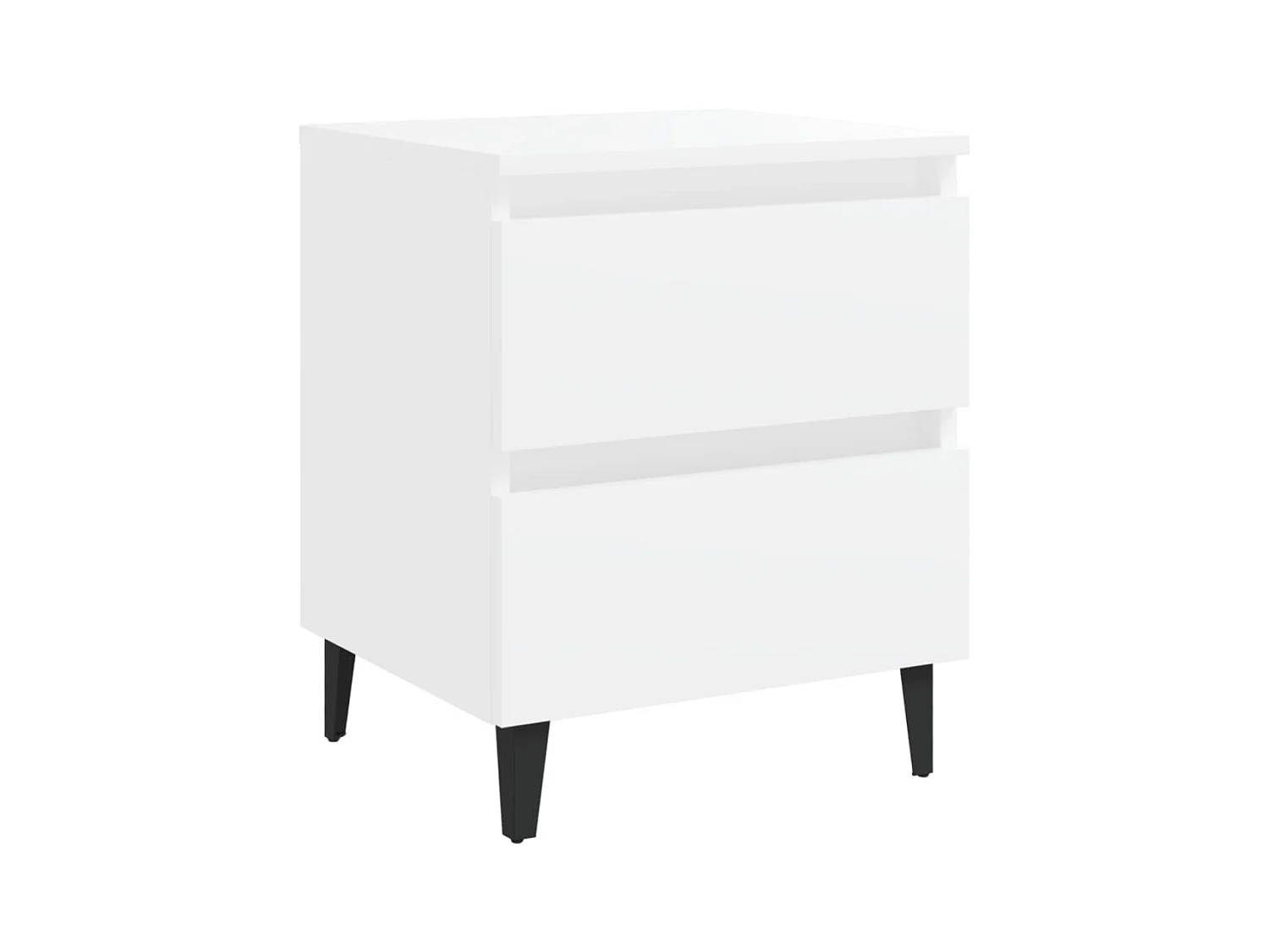 Mesitas de noche | Mesilla de noche 2 uds madera contrachapada blanco 40x35x50 cm