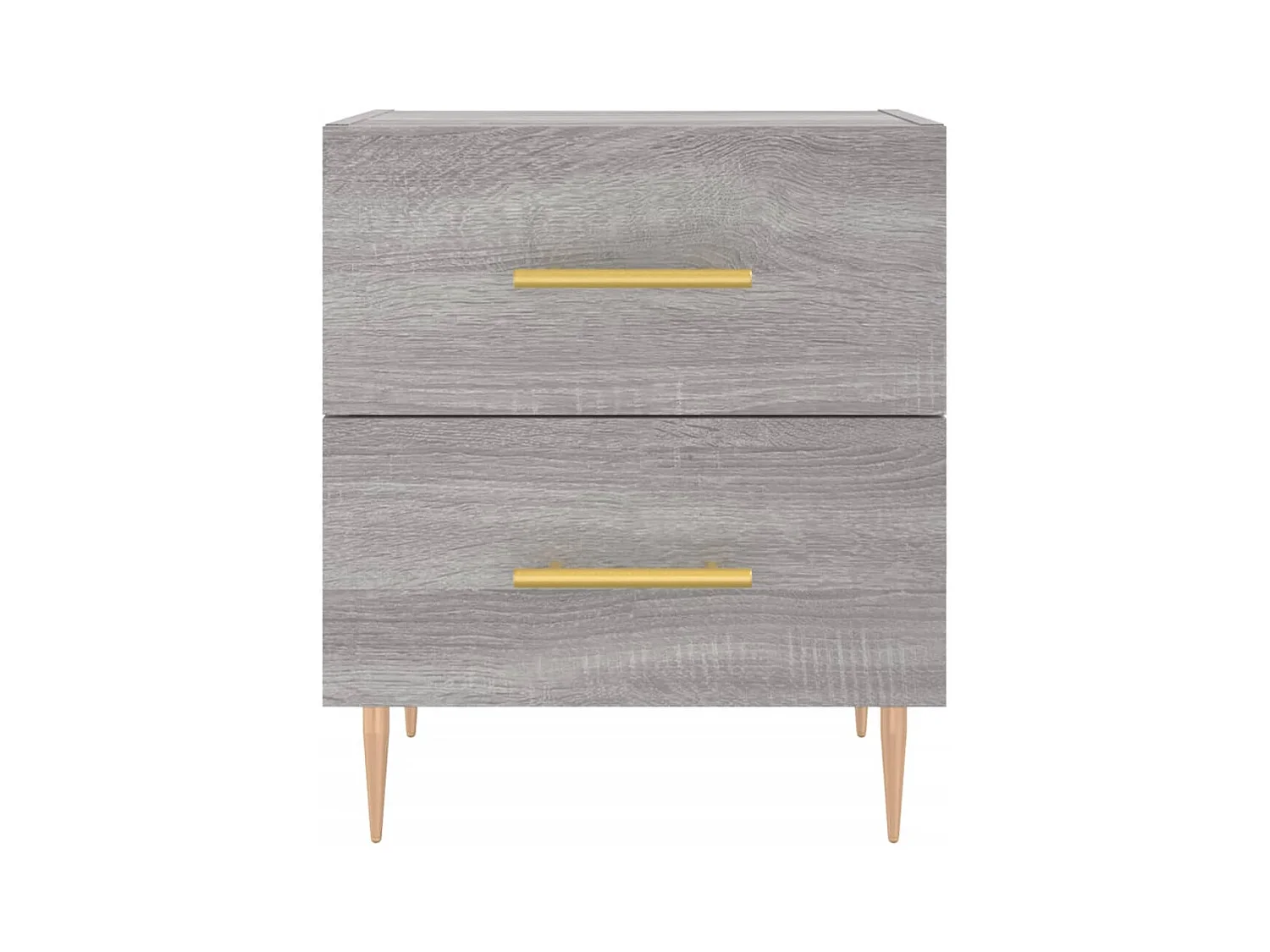 Mesitas de noche | Mesilla de noche 2 uds madera ingeniería gris Sonoma 40x35x47,5 cm