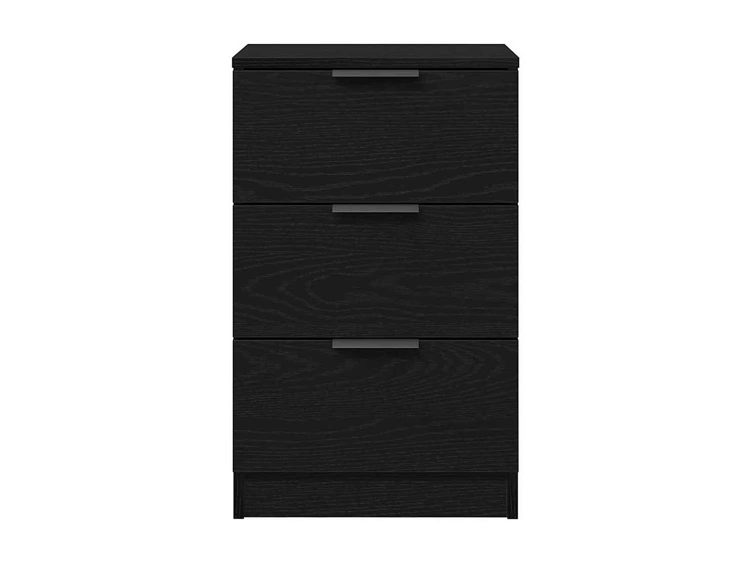 Nachttisch-Beistelltisch Schwarz Eichen-Optik 40 x 65 x 65 cm Holzwerkstoff SHL39584