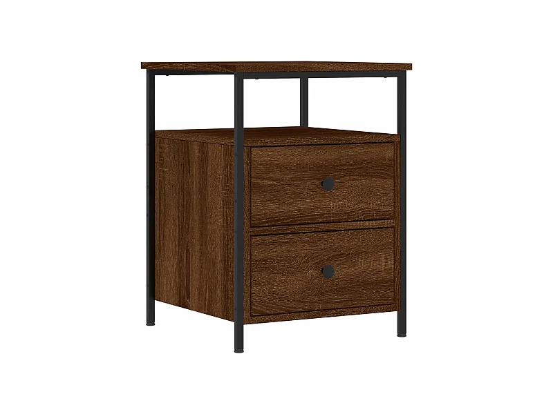 Mesita de noche | Mesilla de noche madera de ingeniería marrón roble 44x45x60 cm