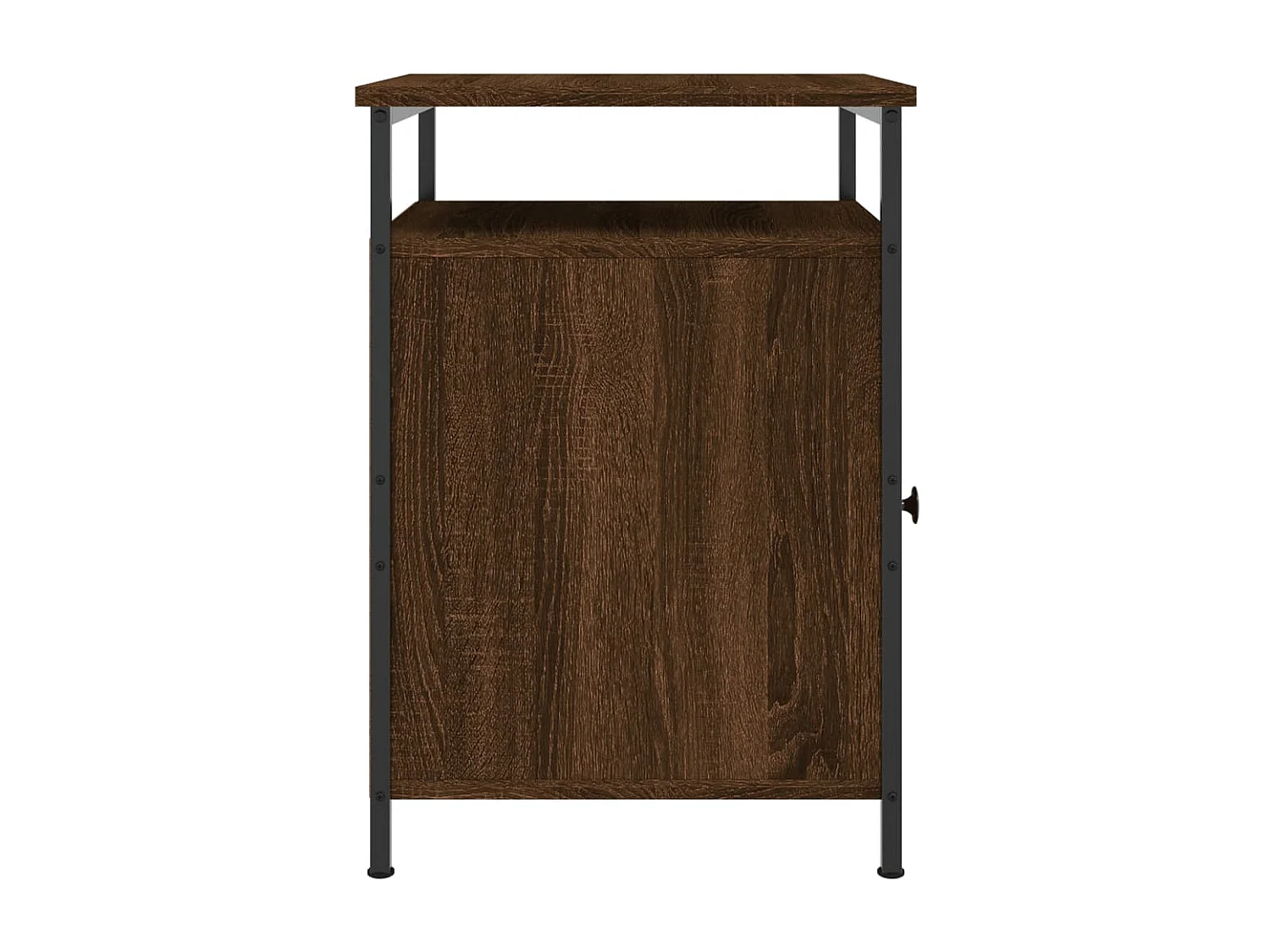 Mesita de noche | Mesilla de noche madera contrachapada marrón roble 40x42x60 cm