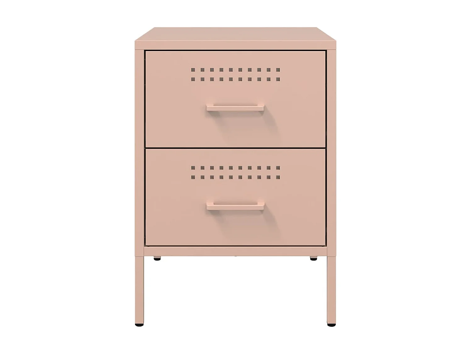 Nachttisch-Beistelltisch-Nachtschrank Rosa 36x39x50,5 cm Stahl SHL26849