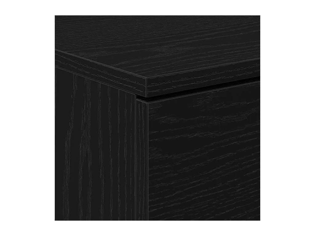 Mesita de Noche | Armario de Noche 2 uds con cajón Roble negro 40x65x65 cm