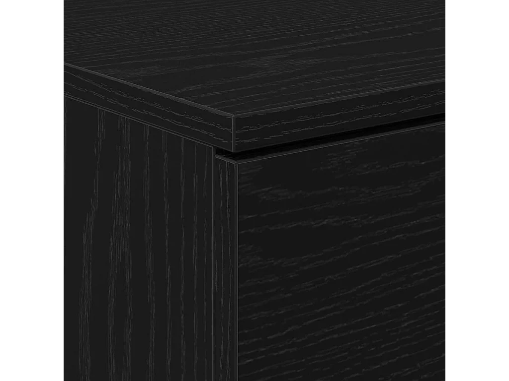 Mesita de Noche | Armario de Noche 2 uds con cajón Roble negro 40x65x65 cm