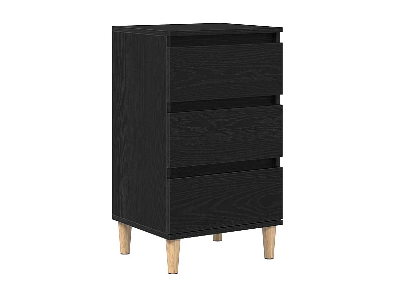 Mesita de Noche | Armario de Noche | Mesilla de noche con cajón Roble negro 40x35x70 cm