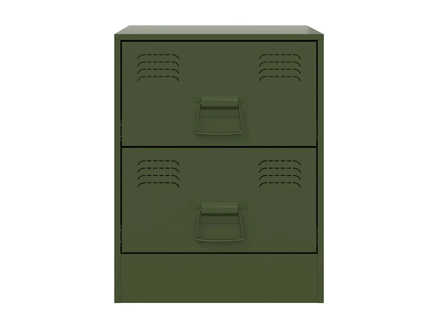 Nachttisch 2er Set-Beistelltisch-Nachttischkommode Grün 34,5x39x44 cm Stahl SHL72636