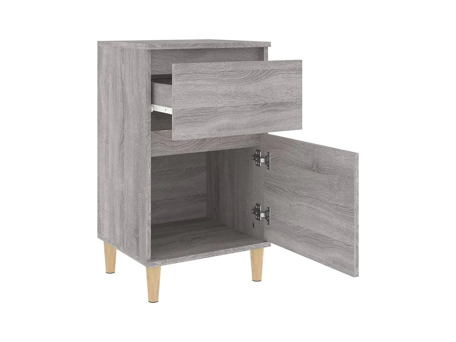 Tables de chevet lot de 2 avec tiroirs sonoma gris 40x35x70 cm
