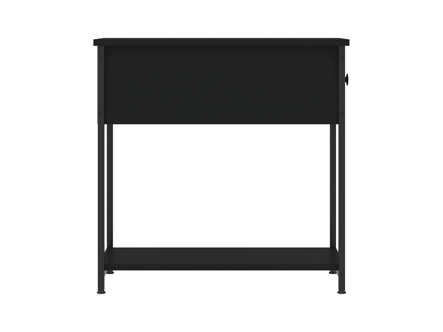 Mesita de noche | Mesilla de noche madera de ingeniería negra 30x60x60 cm