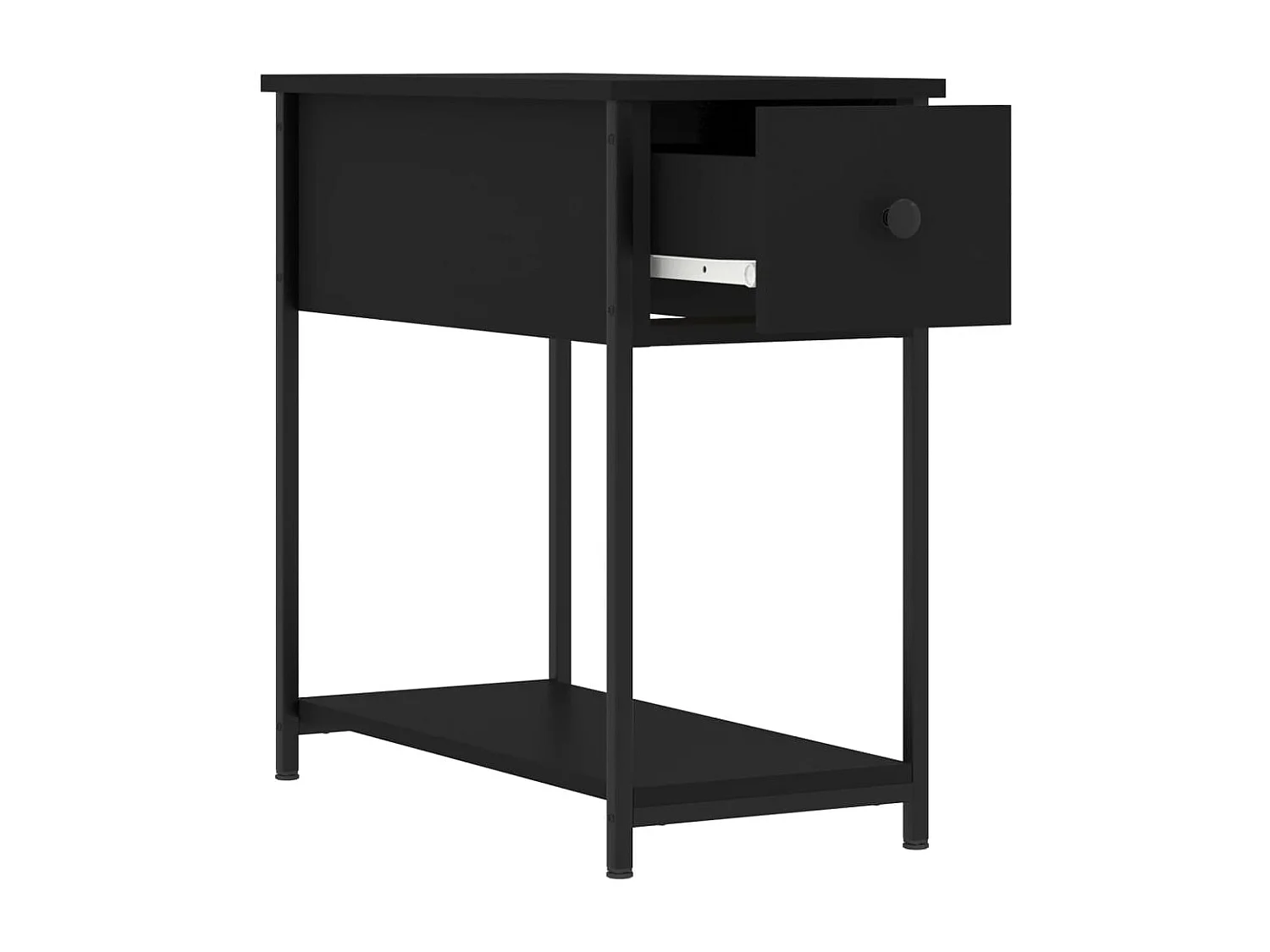 Nachttisch-Beistelltisch Schwarz 30x60x60 cm Holzwerkstoff SHL85108