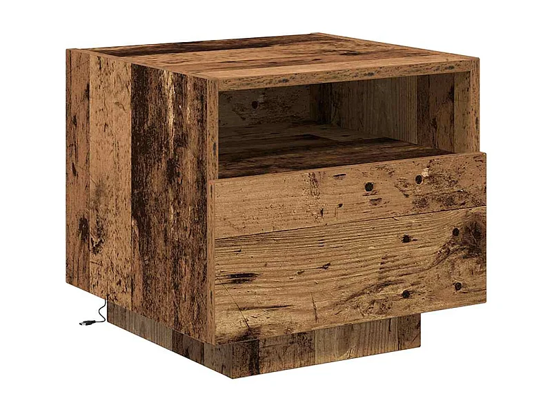 Mesita de Noche | Armario de Noche | Mesa auxiliar Madera vieja 40x39x37 cm Madera contrachapada