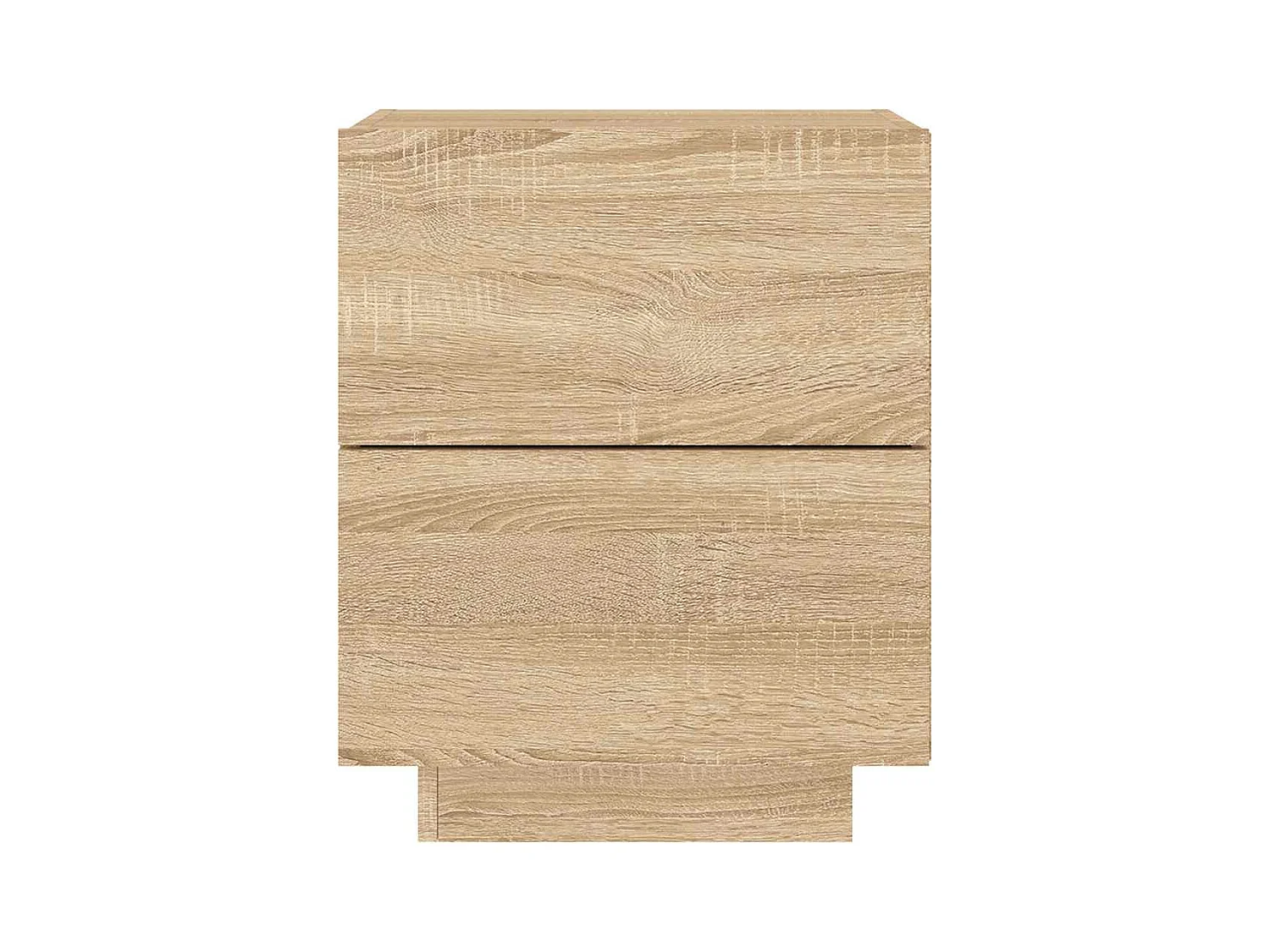 Mesitas de noche | Mesilla de noche luces LED 2 uds madera ingeniería roble Sonoma