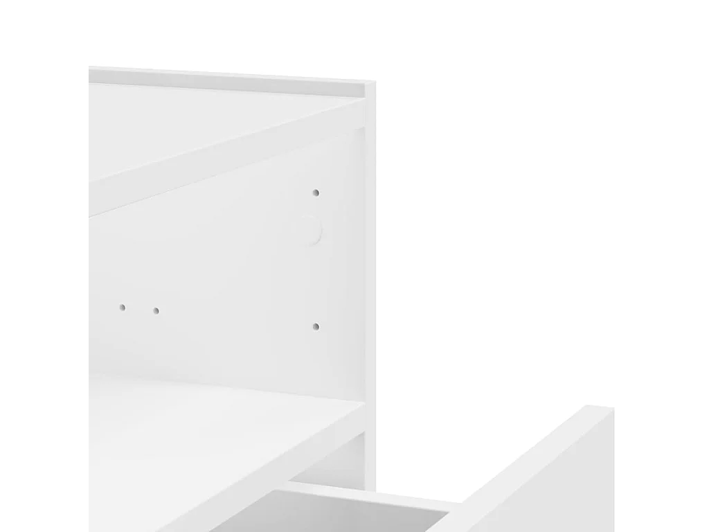 Table de chevet flottante blanc 45x30x35 cm