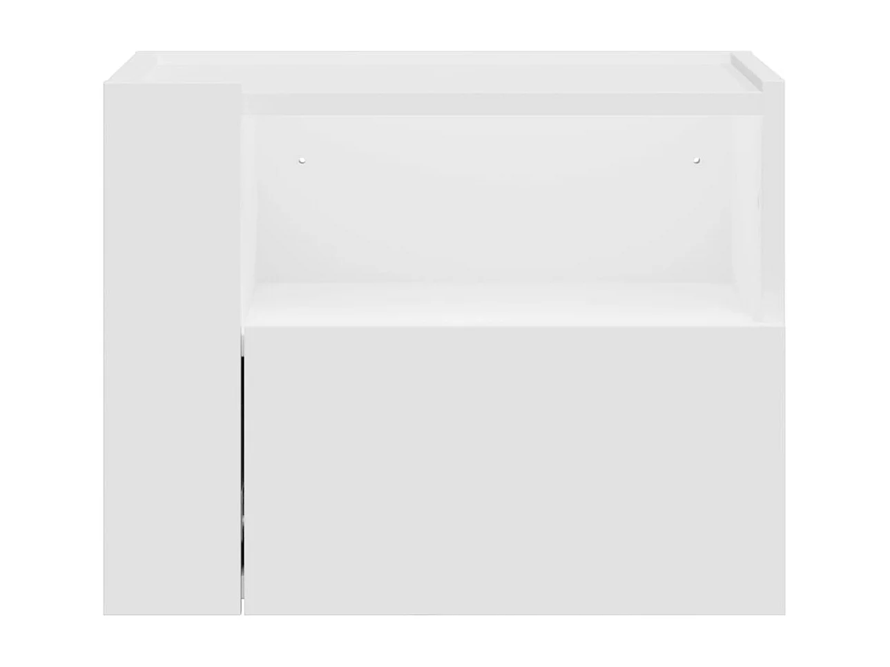 Mesita de noche | Mesilla de noche de pared blanco 45x30x35 cm