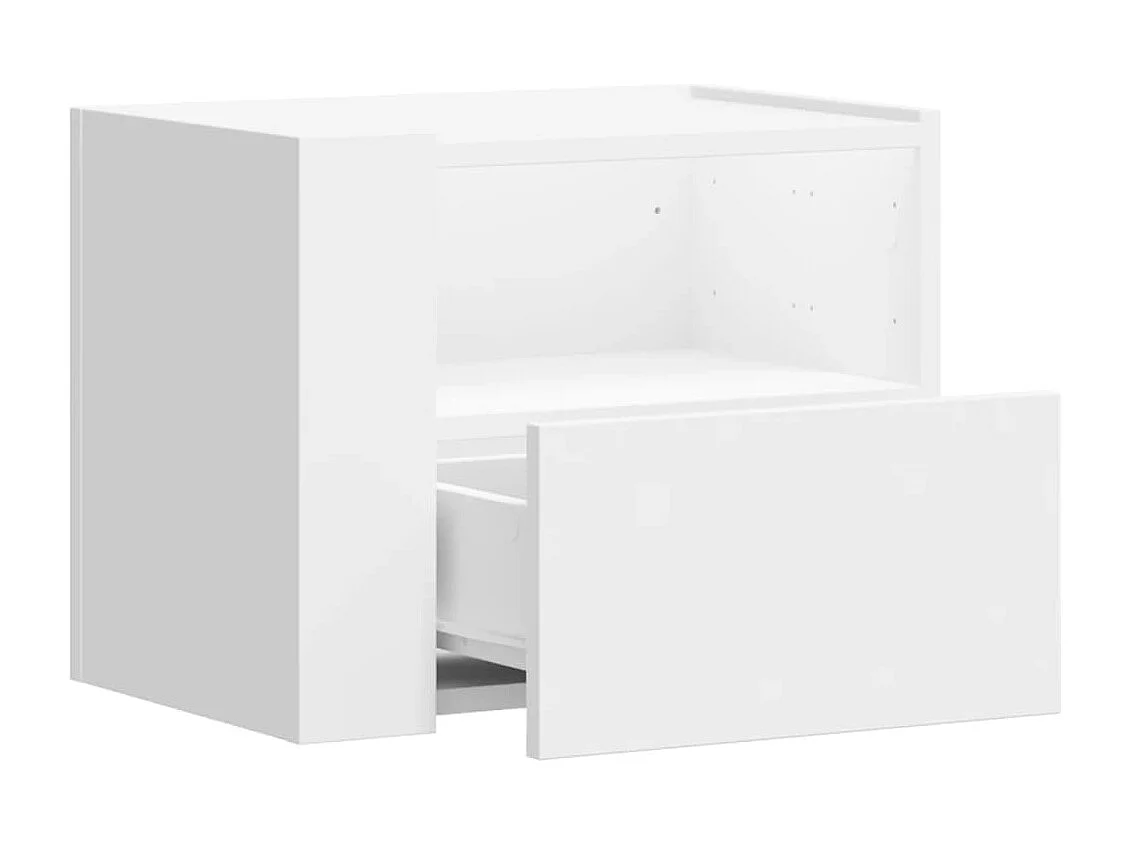 Mesita de noche | Mesilla de noche de pared blanco 45x30x35 cm